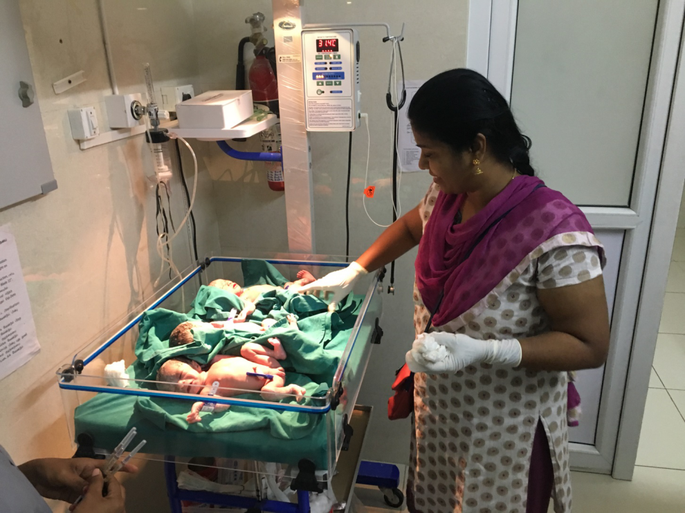 High risk triplet safe delivery